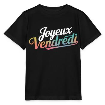 Joyeux Vendredi - T-shirt bio MINI CREATOR Stanley/Stella Enfant - noir - Devant - Mikhail (115cm)