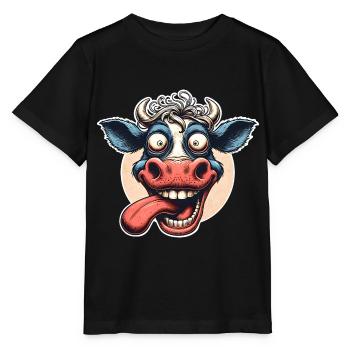Kuh Crazy - Stanley/Stella Kinder T-Shirt MINI CREATOR  - Schwarz - Vorne - Mikhail (115cm)