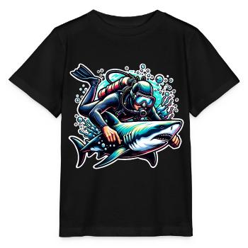 Tauchen Taucher - Stanley/Stella Kinder T-Shirt MINI CREATOR  - Schwarz - Vorne - Mikhail (115cm)