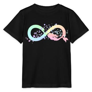 Meerjungfrau mermaid Infinty Unendlichkeit endlos - Stanley/Stella Kinder T-Shirt MINI CREATOR  - Schwarz - Vorne - Mikhail (115cm)