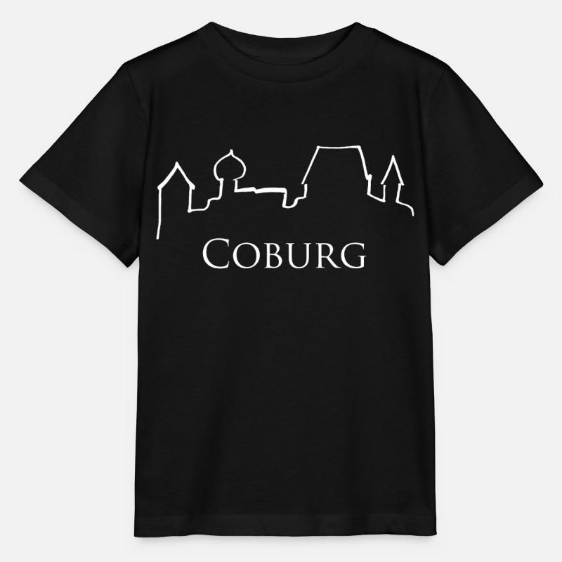 Veste COBURG blanc - T-shirt bio MINI CREATOR Stanley/Stella Enfant - noir