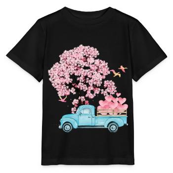 tree bird spring watercolour - Stanley/Stella MINI CREATOR Kids’ T-Shirt - black - Front - Mikhail (115cm)