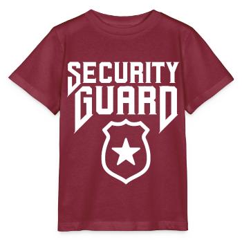 Security officer Security security guard - Stanley/Stella MINI CREATOR Kids’ T-Shirt - burgundy - Front - Kain (125cm)