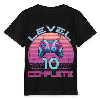 10 Birthday Level 10 Complete Retro Boys Gamer - Stanley/Stella MINI CREATOR Kids’ T-Shirt - black - Front - Mikhail (115cm)
