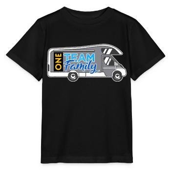team familie campen hundesport elternzeit camping - Stanley/Stella Kinder T-Shirt MINI CREATOR  - Schwarz - Vorne - Mikhail (115cm)