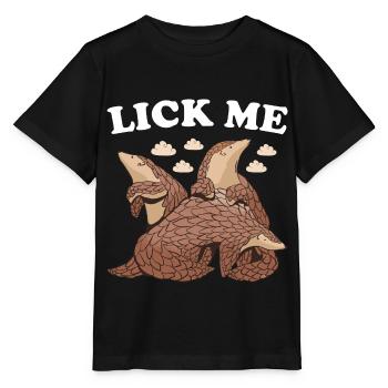 Lèche-moi Pangolin - T-shirt bio MINI CREATOR Stanley/Stella Enfant - noir - Devant - Mikhail (115cm)