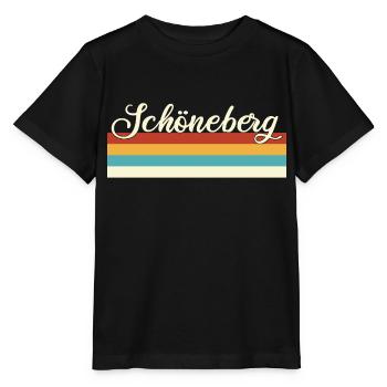 Schöneberg - Berlin - Retro - Vintage - Balken - Stanley/Stella Kinder T-Shirt MINI CREATOR  - Schwarz - Vorne - Mikhail (115cm)