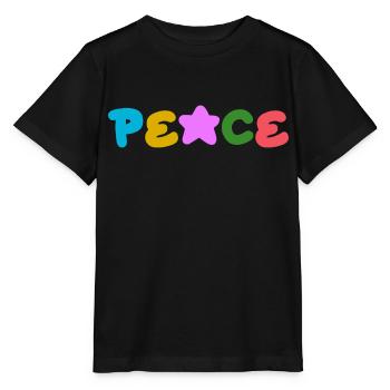 Paix Pensée positive - T-shirt bio MINI CREATOR Stanley/Stella Enfant - noir - Devant - Mikhail (115cm)