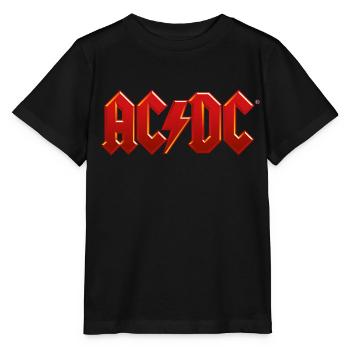 AC/DC Klassisches Logo Mit Blitz - Stanley/Stella Kinder T-Shirt MINI CREATOR  - Schwarz - Vorne - Mikhail (115cm)