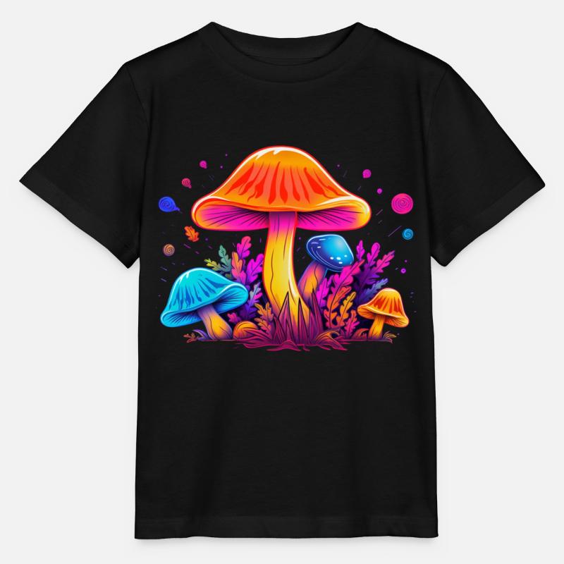 Magic Mushroom Design Colorful - Stanley/Stella Kinder T-Shirt MINI CREATOR  - Schwarz