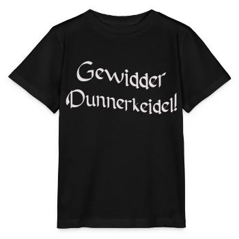 Gewidder Dunnerkeidel / Gewitter donner keil - Stanley/Stella Kinder T-Shirt MINI CREATOR  - Schwarz - Vorne - Mikhail (115cm)
