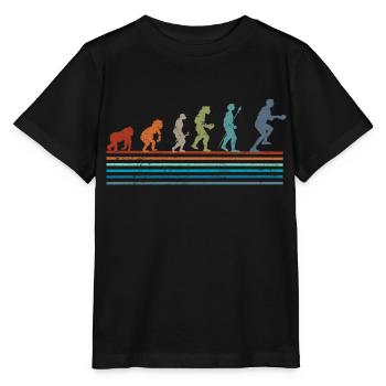 Vintage Retro Evolution Ping Pong - Stanley/Stella MINI CREATOR Kids’ T-Shirt - black - Front - Mikhail (115cm)