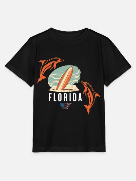 Florida Surfin - Stanley/Stella Kinder T-Shirt MINI CREATOR - Schwarz