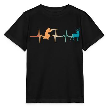 Battement de cœur chasseur - T-shirt bio MINI CREATOR Stanley/Stella Enfant - noir - Devant - Mikhail (115cm)