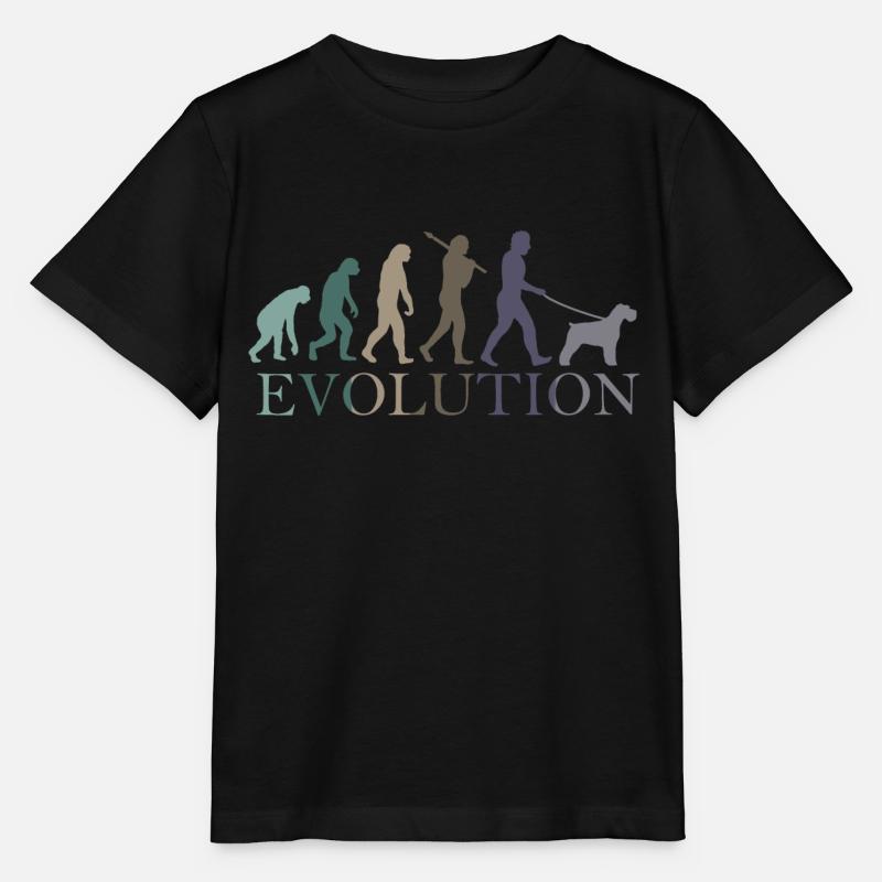 L’ÉVOLUTION DU SCHNAUZER - T-shirt bio MINI CREATOR Stanley/Stella Enfant - noir