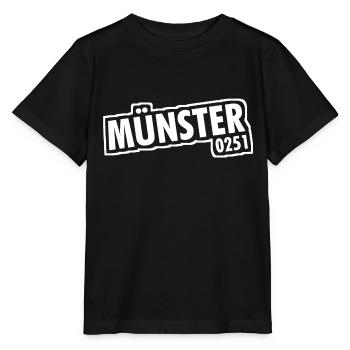 Münster 0251 Vorwahl Telefon NRW - Stanley/Stella Kinder T-Shirt MINI CREATOR  - Schwarz - Vorne - Mikhail (115cm)