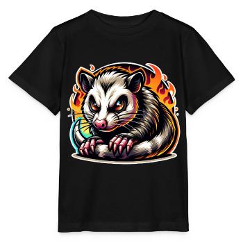 Opossum - Stanley/Stella Kinder T-Shirt MINI CREATOR  - Schwarz - Vorne - Mikhail (115cm)