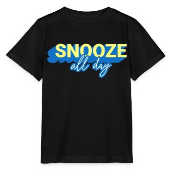 Snooze all Day - Stanley/Stella Kinder T-Shirt MINI CREATOR  - Schwarz - Vorne - Mikhail (115cm)