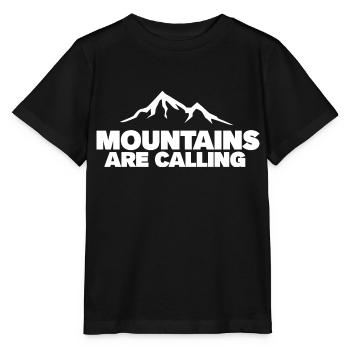 Mountains! Rockclimbing! Hike! Mountains! - Stanley/Stella MINI CREATOR Kids’ T-Shirt - black - Front - Mikhail (115cm)
