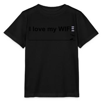 Ich liebe meine Frau wifi - Stanley/Stella Kinder T-Shirt MINI CREATOR  - Schwarz - Vorne - Mikhail (115cm)