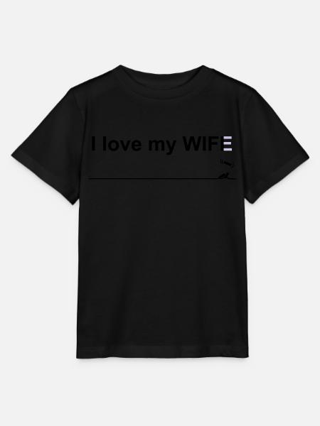 I love my wifi wife - T-shirt bio MINI CREATOR Stanley/Stella Enfant - noir