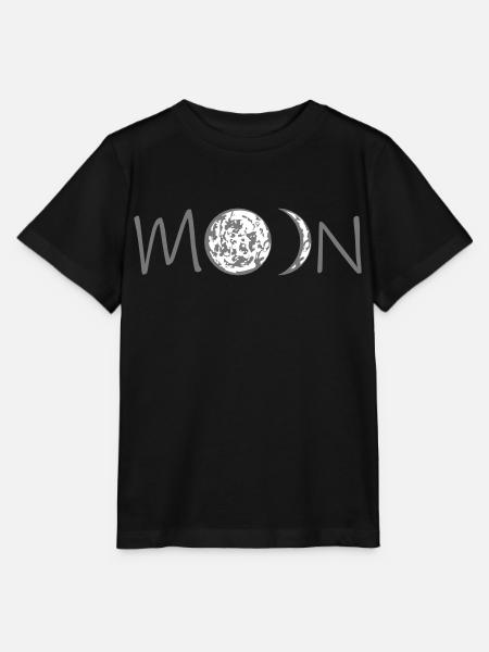 lune lune vivre croissant de lune pleine lune plan croissant de lune - T-shirt bio MINI CREATOR Stanley/Stella Enfant - noir