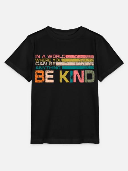 be kind - Stanley/Stella Kinder T-Shirt MINI CREATOR - Schwarz