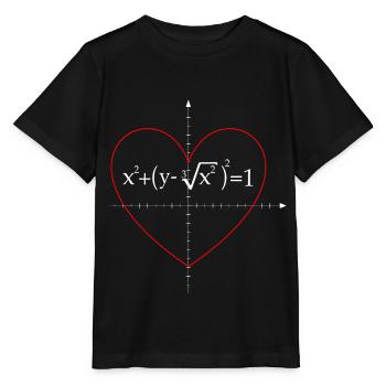 math formula for a heart formula - Stanley/Stella MINI CREATOR Kids’ T-Shirt - black - Front - Mikhail (115cm)
