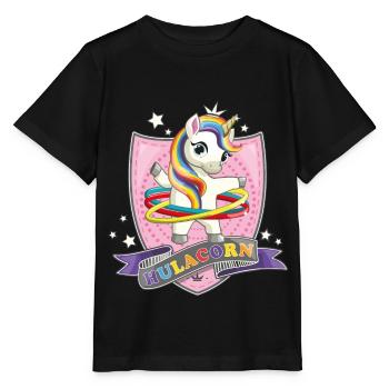 Unicorn Hula Hop / Hulacorn - Stanley/Stella MINI CREATOR Kids’ T-Shirt - black - Front - Mikhail (115cm)