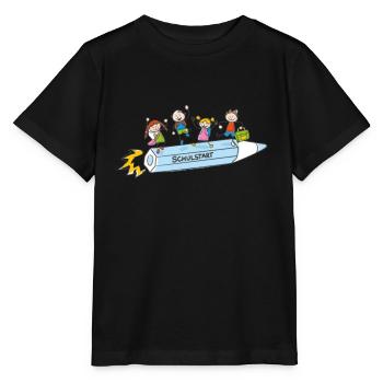 Schulstart Kinder Geschenk - Stanley/Stella Kinder T-Shirt MINI CREATOR  - Schwarz - Vorne - Mikhail (115cm)