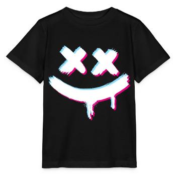 Smiley Smile Glitch Böse - Stanley/Stella Kinder T-Shirt MINI CREATOR  - Schwarz - Vorne - Mikhail (115cm)
