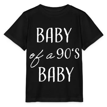 Bébé d’un bébé des années 90 - T-shirt bio MINI CREATOR Stanley/Stella Enfant - noir - Devant - Mikhail (115cm)