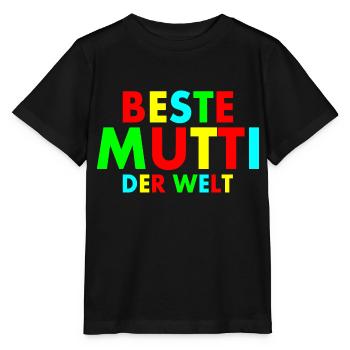 Beste mutti der welt - Stanley/Stella Kinder T-Shirt MINI CREATOR  - Schwarz - Vorne - Mikhail (115cm)