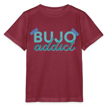 Bujo addict - bullet journal - Stanley/Stella MINI CREATOR Kids’ T-Shirt - burgundy - Front - Kain (125cm)