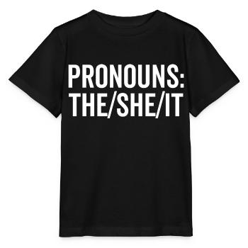 Pronomen: The/She/It - Stanley/Stella Kinder T-Shirt MINI CREATOR  - Schwarz - Vorne - Mikhail (115cm)