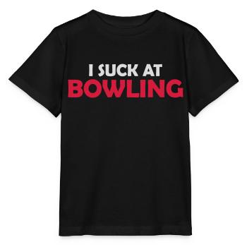 I suck at bowling - Stanley/Stella Kinder T-Shirt MINI CREATOR  - Schwarz - Vorne - Mikhail (115cm)
