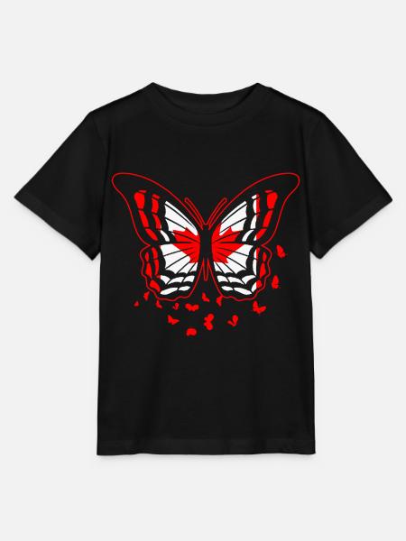 Kanada Flagge - Stanley/Stella Kinder T-Shirt MINI CREATOR - Schwarz