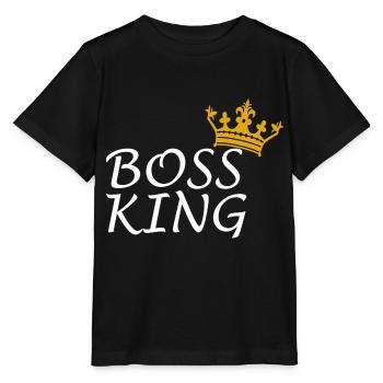 Boss King Cadeau Hommes Roi - T-shirt bio MINI CREATOR Stanley/Stella Enfant - noir - Devant - Mikhail (115cm)