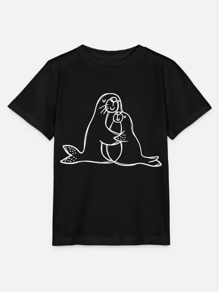 Mutter Kind Robbe - Stanley/Stella Kinder T-Shirt MINI CREATOR - Schwarz