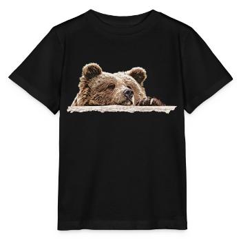 Isa Thinker's Pose - Stanley/Stella MINI CREATOR Kids’ T-Shirt - black - Front - Mikhail (115cm)