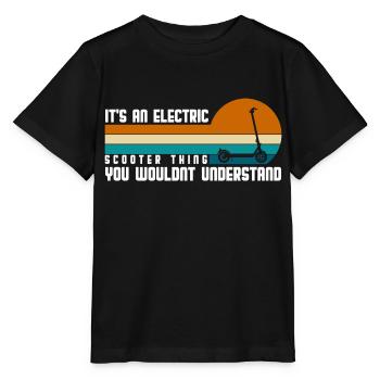 Scooter Rider E-Bike E-Scooter Hybrid - Stanley/Stella MINI CREATOR Kids’ T-Shirt - black - Front - Mikhail (115cm)