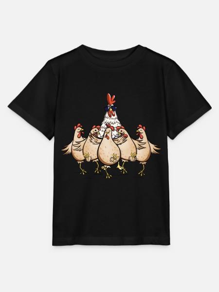 Hühner Hahn Chef Lustiges Huhn Design - Stanley/Stella Kinder T-Shirt MINI CREATOR - Schwarz
