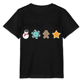 premier noel bébé - T-shirt bio MINI CREATOR Stanley/Stella Enfant - noir - Devant - Mikhail (115cm)