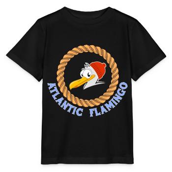 Atlantic Flamingo Funny Seagulls Design - Stanley/Stella MINI CREATOR Kids’ T-Shirt - black - Front - Mikhail (115cm)
