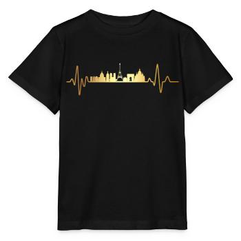 Heartbeat Frankreich - Stanley/Stella Kinder T-Shirt MINI CREATOR  - Schwarz - Vorne - Mikhail (115cm)