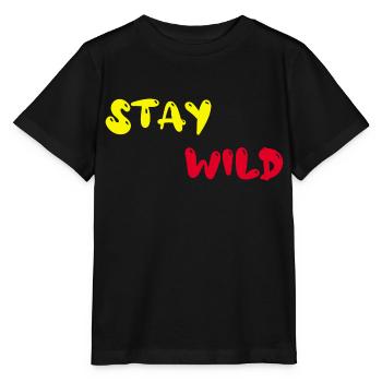 stay wild - Stanley/Stella Kinder T-Shirt MINI CREATOR  - Schwarz - Vorne - Mikhail (115cm)