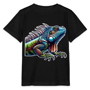 Iguana - Stanley/Stella MINI CREATOR Kids’ T-Shirt - black - Front - Mikhail (115cm)