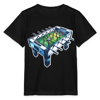 Tischkicker Tischfußball - Stanley/Stella Kinder T-Shirt MINI CREATOR  - Schwarz - Vorne - Mikhail (115cm)