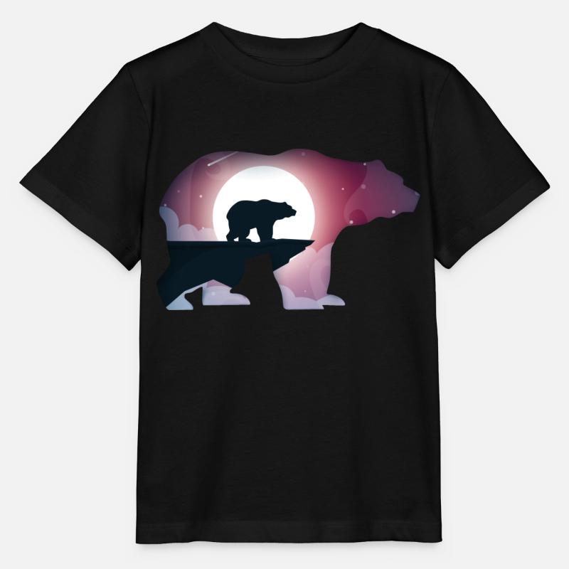 bear - Stanley/Stella MINI CREATOR Kids’ T-Shirt - black