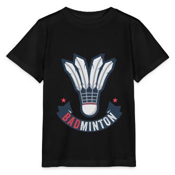 Badminton - Stanley/Stella Kinder T-Shirt MINI CREATOR  - Schwarz - Vorne - Mikhail (115cm)
